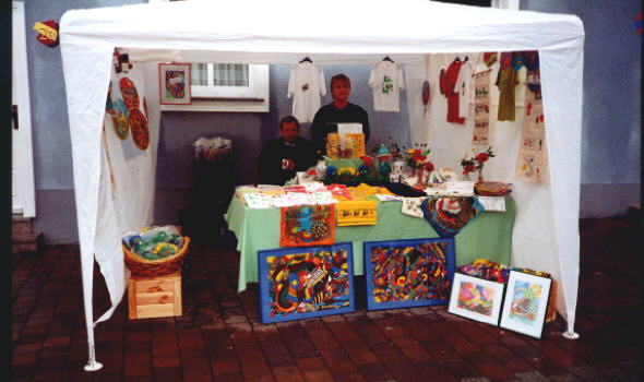 Marktstand auf der Kirmes in Baumholder