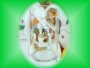 Glas mit Flie-Flei-Flo-Motiv